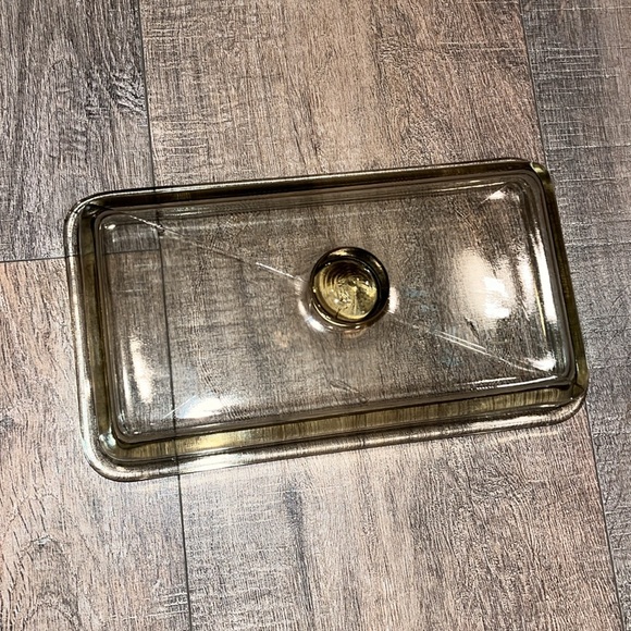 Vintage Westinghouse Brown Amber Glass Refrigerator Box Loaf Pan Dish With Lid - Picture 5 of 6
